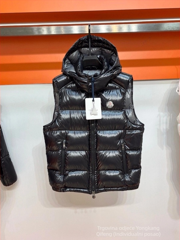 Zimska unisex vesta s kapuljom, debeli pamuk punjenje, odvojivi ovratnik i bočni džepovi