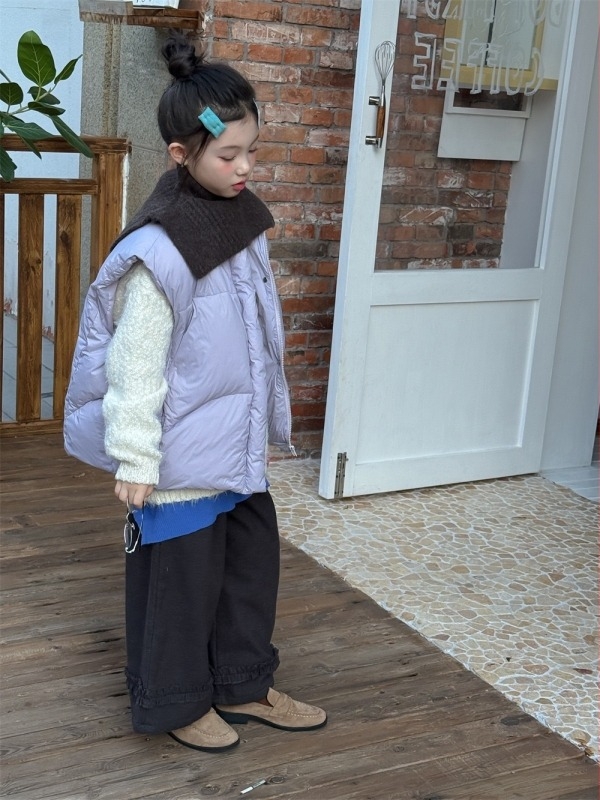 Djevojački prsluk s perjem u korejskom stilu, bez rukava, kratka duljina, zatvarač, napunjenost 86–90%