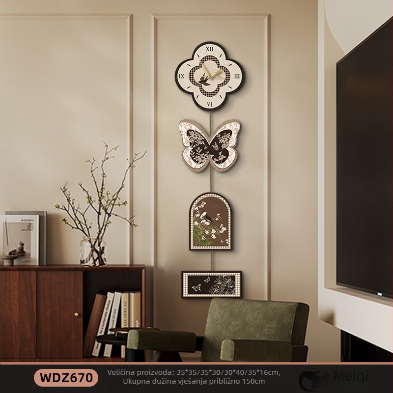 Dekorativna zidna slika – set od četiri bezokvirna panela, inkjet ispis na kristalnu foliju, stil kristalnog porcelana, retro nostalgičan dizajn, za dnevni boravak, spavaću sobu i restoran