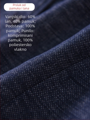 Ženski vest od lana i pamuka, zimska kolekcija 2025, punjena Space Cotton