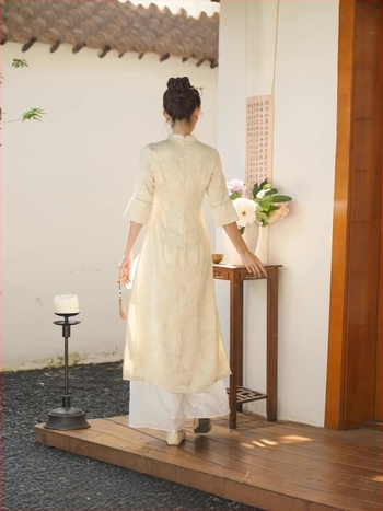 Jacquard Tencel komplet haljina, proljeće 2025, kineski nacionalni stil, etnički ples, 70–80% lyocell