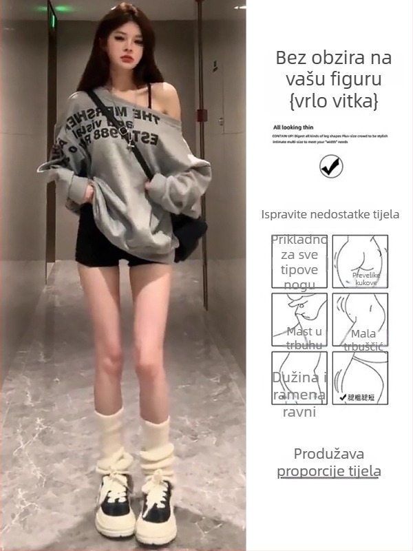 Ženske kratke hlače s visokim strukom, elastične, s fleece podstavom za jesen-zimu 2025 (Materijal: Spandex; Struk: Visok; Duljina: kratke hlače; Podstava: fleece; Elastičnost: Visoka)