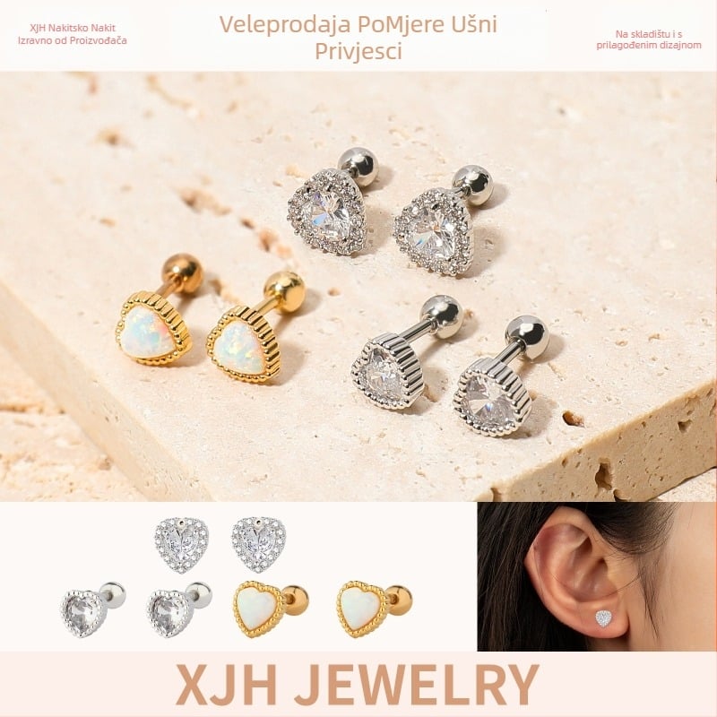 G23 titanijsko srcolno oblikovani pupčani piercing štapić – unisex nakit za tijelo