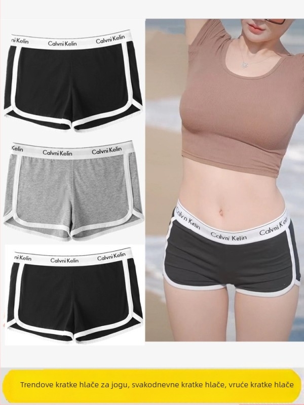 Ženske kratke hlače, pamuk-elastan smjesa, srednji pojas, duljina hot pants, mikroelastičnost, digitalni tisak