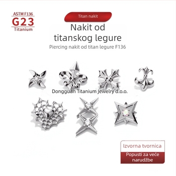 G23 Titanijeva legura piercing nakit – Geometrijski piercing za uho, usne i pupak; polirano; unisex, minimalistički stil