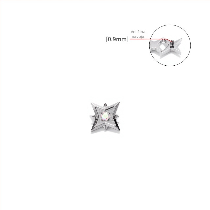 G23 Titanijeva legura piercing nakit – Geometrijski piercing za uho, usne i pupak; polirano; unisex, minimalistički stil