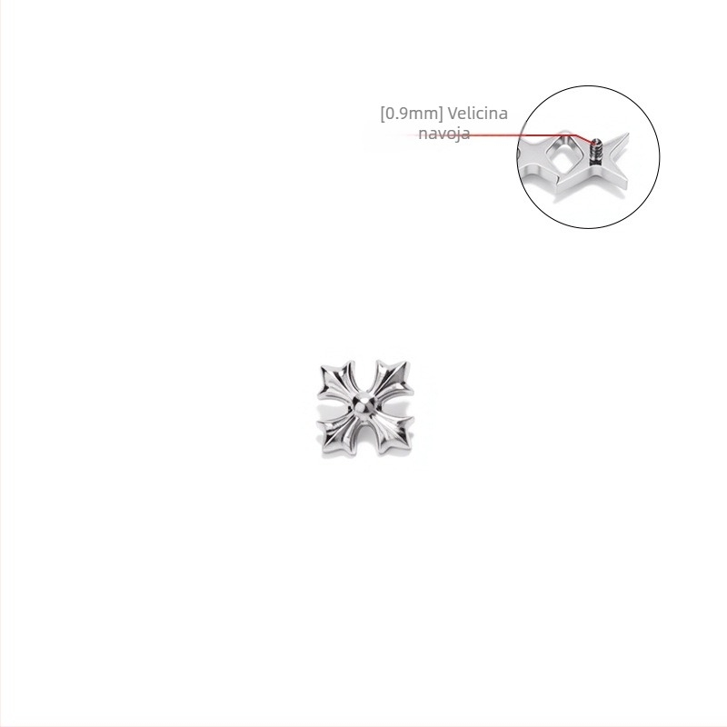 G23 Titanijeva legura piercing nakit – Geometrijski piercing za uho, usne i pupak; polirano; unisex, minimalistički stil