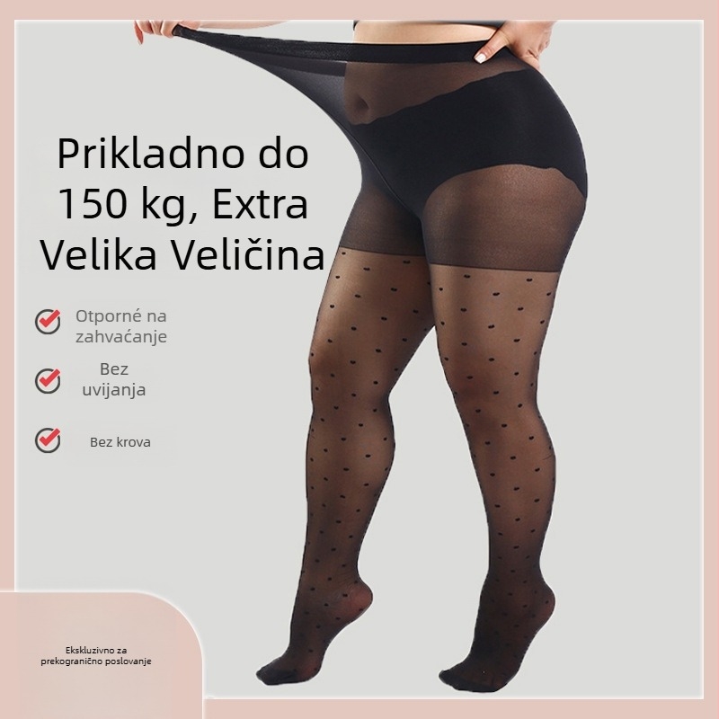 Najlon kolgotke s točkastim uzorkom i 3D učinkom, 70–80% najlona, tanke, seksi