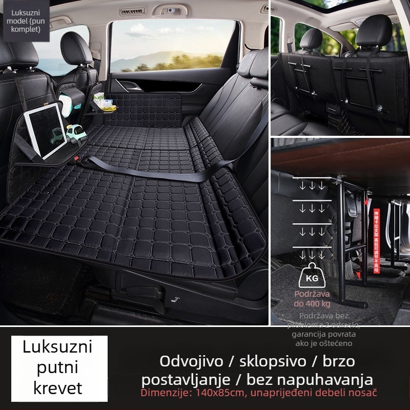 Materac za stražnju sjedalu automobila — sklopivi putni krevet, PVC materijal, Nosivost 800, Težina 6, Model 001, Pogodno za sedan i SUV