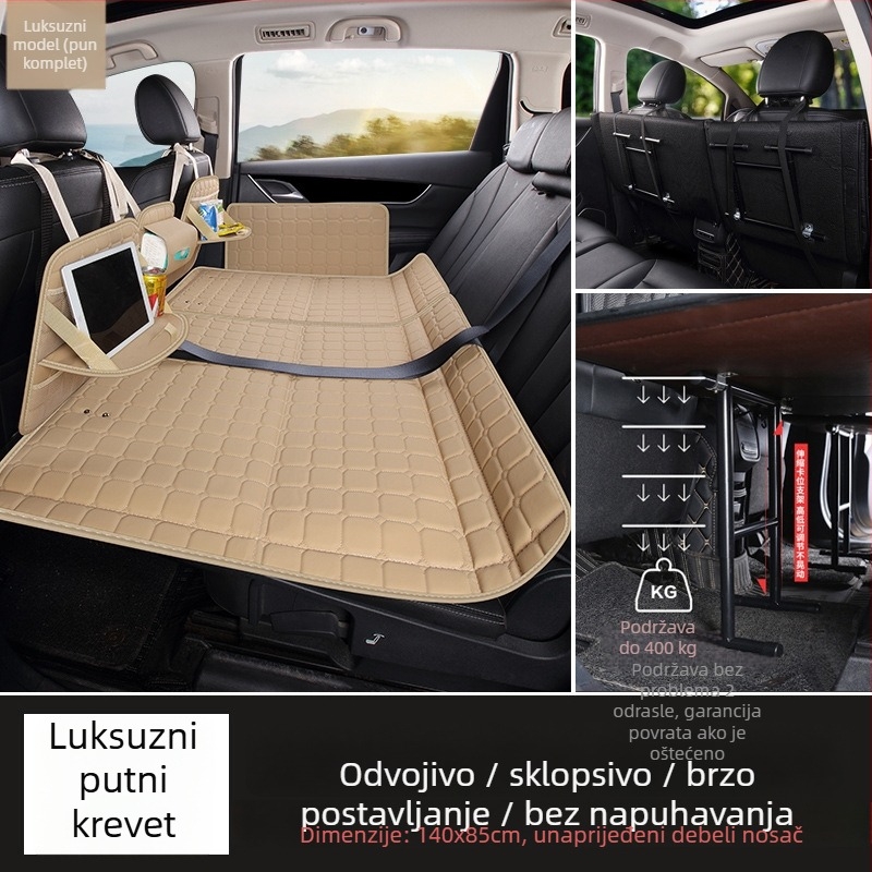 Materac za stražnju sjedalu automobila — sklopivi putni krevet, PVC materijal, Nosivost 800, Težina 6, Model 001, Pogodno za sedan i SUV