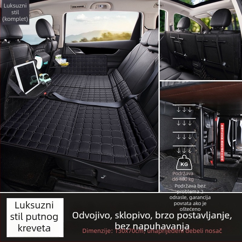 Materac za stražnju sjedalu automobila — sklopivi putni krevet, PVC materijal, Nosivost 800, Težina 6, Model 001, Pogodno za sedan i SUV