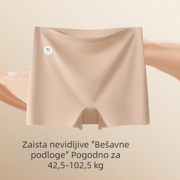 Bešavne ženske boxer briefs s nevidljivom zaštitom od izbočenja, visok pojas, pamukasti gusset, velika veličina