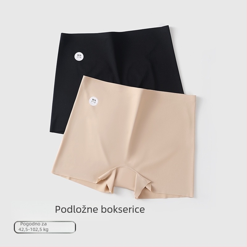 Bešavne ženske boxer briefs s nevidljivom zaštitom od izbočenja, visok pojas, pamukasti gusset, velika veličina
