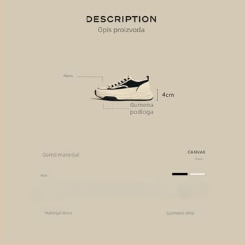 Ženske platnene tenisice – niski profil, platneni gornji dio, gumena potplata, vezivanje, proljetni ležerni stil