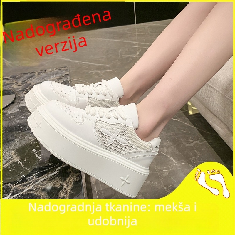 Ženske tenisice s niskim profiliom s PU i mrežastim gornjim dijelom, vezanje, poliuretanski đon