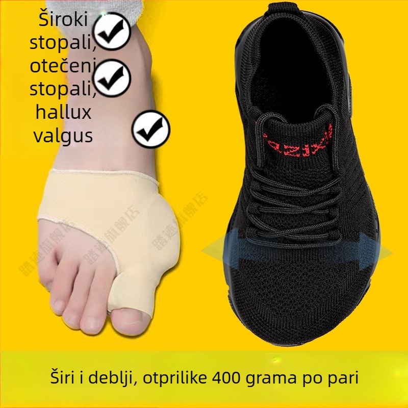 Unisex tenisice za hodanje s platnenim gornjim dijelom, okrugli nos, 3–5 cm peta, prednje kopčanje remenom, jesen