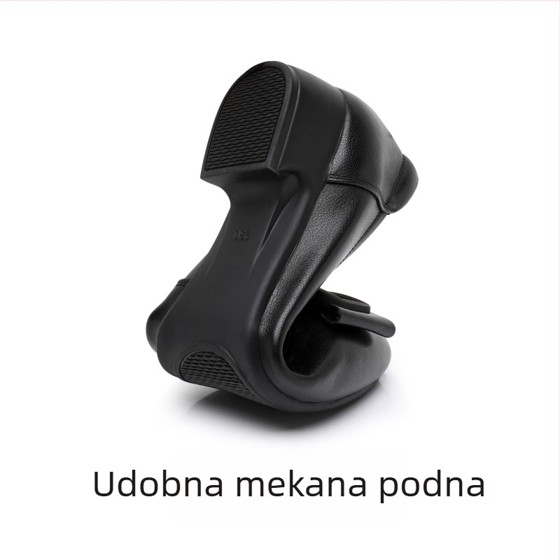 Ženske uredske slip-on cipele, gornji dio od sintetičke kože, okrugli vrh, debeli niski potplat, gumena podloga, jesen 2025 izdanje