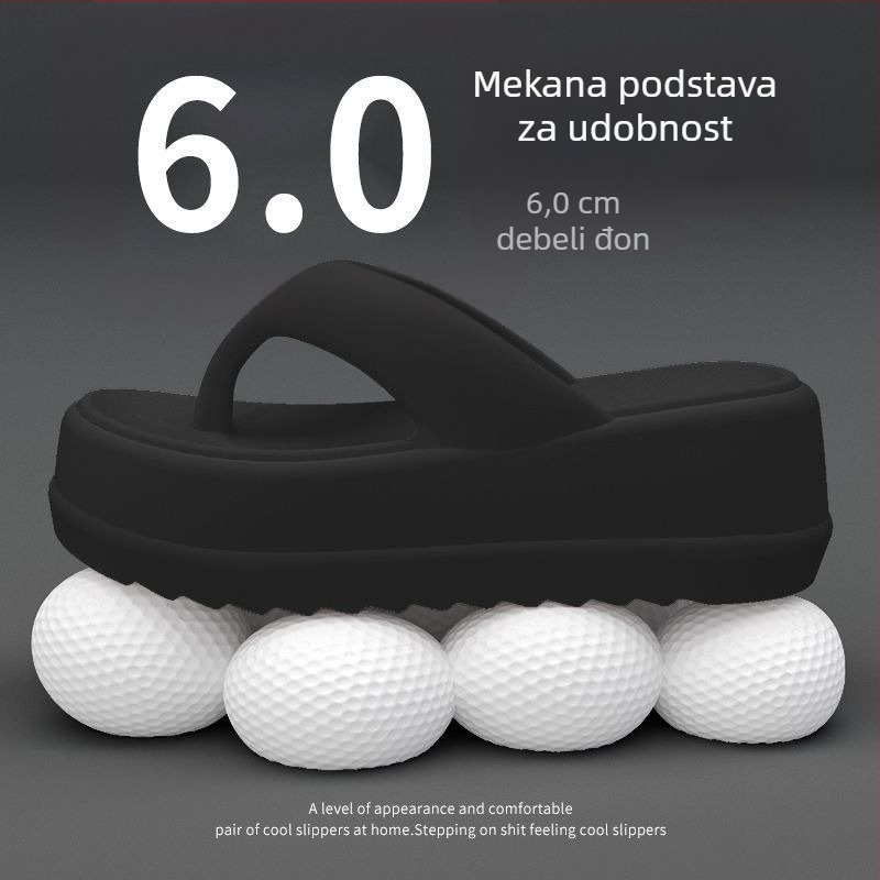 Ženske EVA japanke s platformom od 4 cm, protuklizne, oblik prsta: Herringbone, casual stil, kod proizvoda 2310