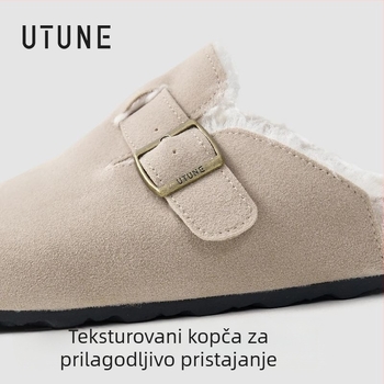 Ženske mule s flecom, gornji dio od sintetičke kože, unutarnja podstava od umjetne dlake, potplat od TPR, slip-on