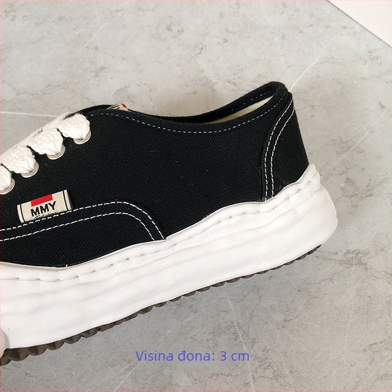 Unisex platnene tenisice s debelom gumene sole, niski vrh, vezivanje s prednje strane, ležerni stil, za jesen