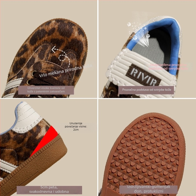 Muške tenisice od platna s leopard printom, niski kroj, proljeće