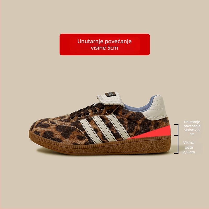 Muške tenisice od platna s leopard printom, niski kroj, proljeće