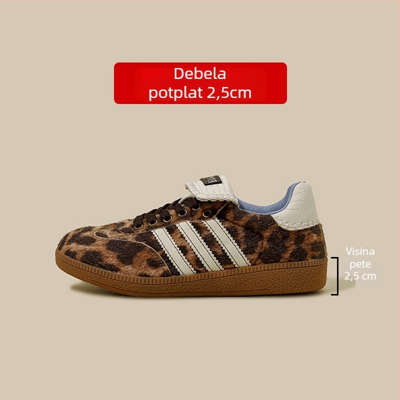 Muške tenisice od platna s leopard printom, niski kroj, proljeće