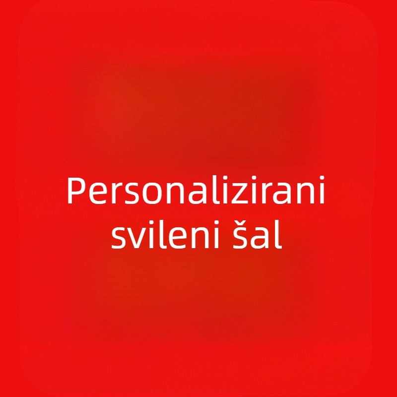 Kvadratni svileni šal s dvostrukim ispisom, satenska tkanina, preko 96% svile, personalizirani brendirani dar