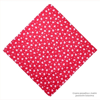 Pamukeni kvadratin šal s uzorkom lišća, unisex, otisnut