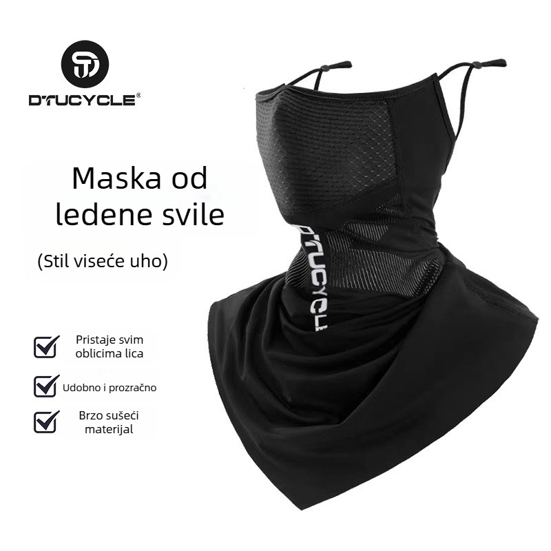 Maska za biciklizam sa zaštitom od sunca, fleece šal za vrat, unisex, na skladištu, prilagodljiva