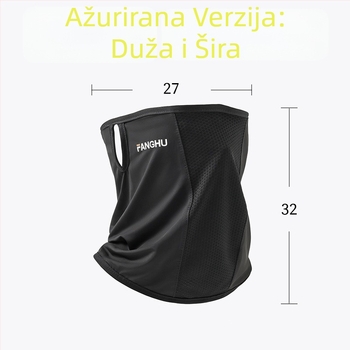 Prozračna ice silk maska za cijelo lice s UV zaštitom i zaštitom od prašine, s trakom za uši i zaštitom vrata