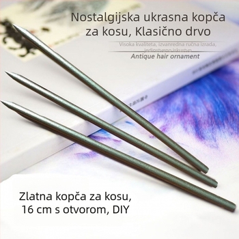 Drvena spona za kosu, retro stil – Materijal: Drvo; Kategorija: Dodatak za glavu; Hanfu dodatak