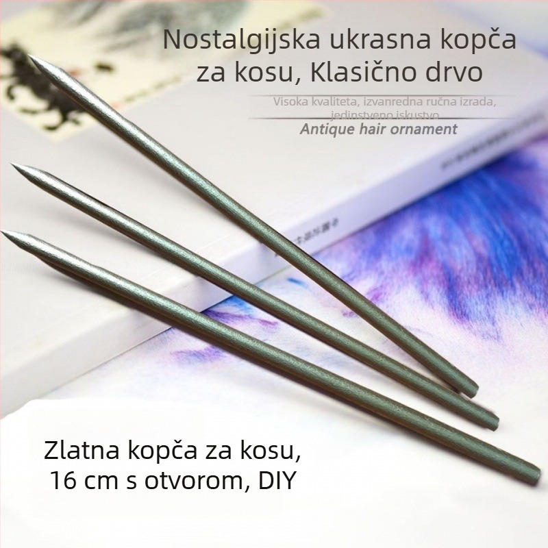 Drvena spona za kosu, retro stil – Materijal: Drvo; Kategorija: Dodatak za glavu; Hanfu dodatak