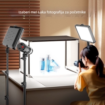 LED svjetlo za popunjavanje za fotografiju nakita — prijenosno foto-studio, 40W, tri temperature boje, stolna upotreba, mekano svjetlo bez sjena