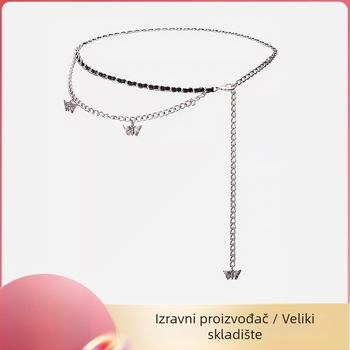 Metalni pojas-verižica za struk za žene, duljina 105 cm