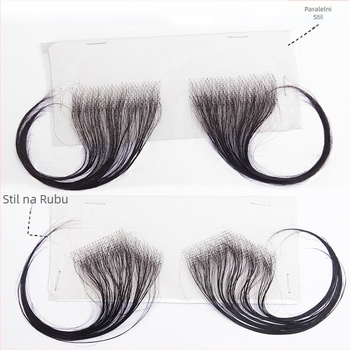 Frizura od pravih ljudskih vlasi za prednju liniju kose – samoljepljiva, prozračna, ultratanka, ručno pletena