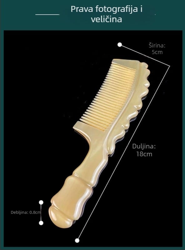 Really hreb od roga – luksuzni butik češalj za žene s dugom kosom