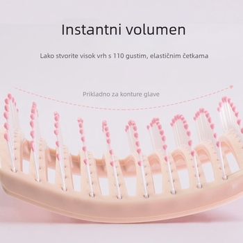 Češalj za kosu u obliku makarona, šuplja rebra, veliki zakrivljeni masažni češalj, plastični, proizvedeno u Jinhua