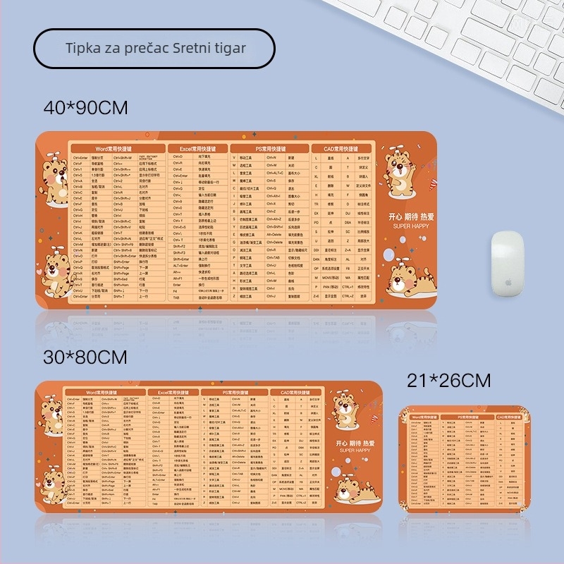 Podloga za miš, dvostrana, protuklizna, gumena, moguć ispis logotipa