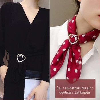 Aksesoar za majicu s čvorom na rubu i stezanjem struka, legura, jednostavan stil, proljeće 2025