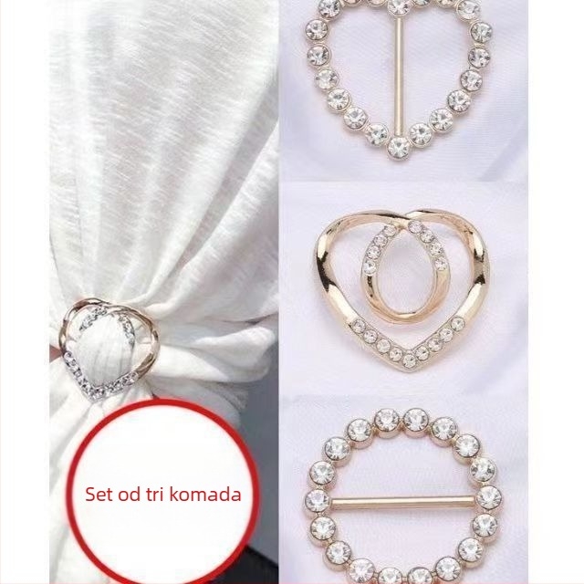 Aksesoar za majicu s čvorom na rubu i stezanjem struka, legura, jednostavan stil, proljeće 2025