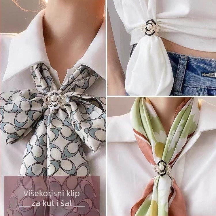 Šalni gumb - bakar, cvjetni oblik, cirkon ugraviran, elektroplirano, japansko-korejski stil