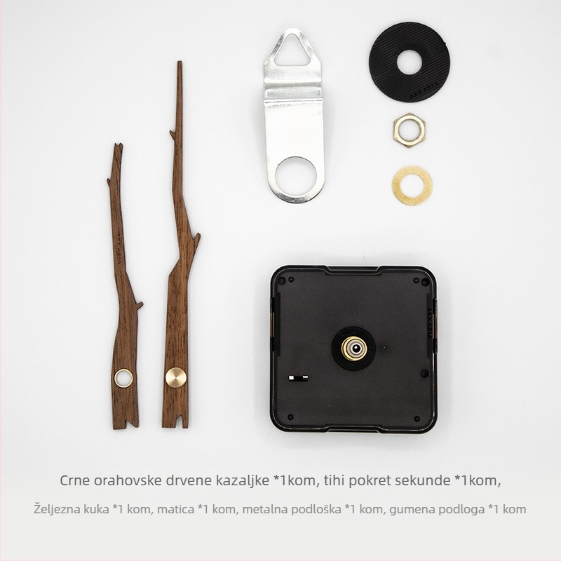 DIY komplet za sat s križnim šivanjem, kvarcni mehanizam, tih rad, kazaljke, drveni jezgra dijelovi, paket 50, AKKARIA, prilagodljiv, moderan jednostavan stil