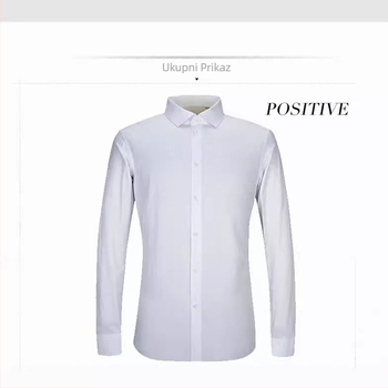 Muška poslovna košulja od pamuka, bez glačanja, dugi rukav, kvadratni ovratnik, uski kroj (korejski stil)