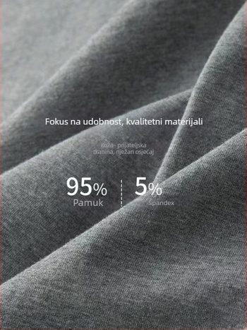 Muški sportski prsluk od 100% pamuka, za pokret, ljeto, Proljeće 2024, s ravnim rubom