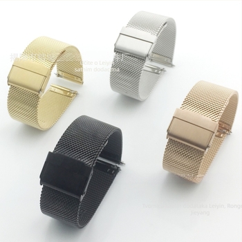 Milanese narukvica od nehrđajućeg čelika s dvostrukim sigurnosnim kopčama, linija 06, kompatibilno s Huawei, Samsung, DW