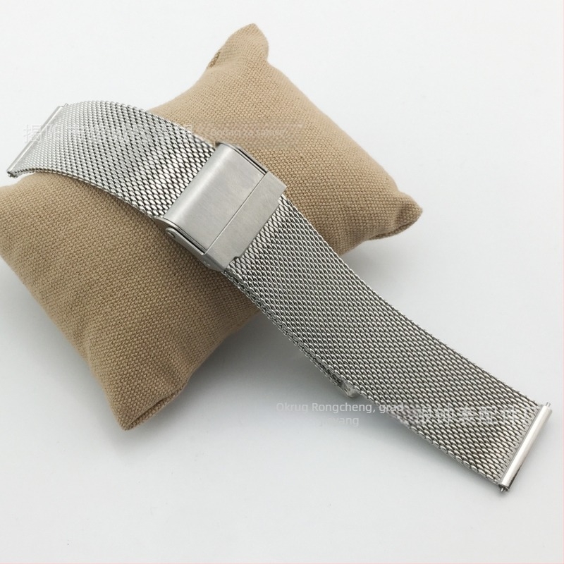 Milanese narukvica od nehrđajućeg čelika s dvostrukim sigurnosnim kopčama, linija 06, kompatibilno s Huawei, Samsung, DW