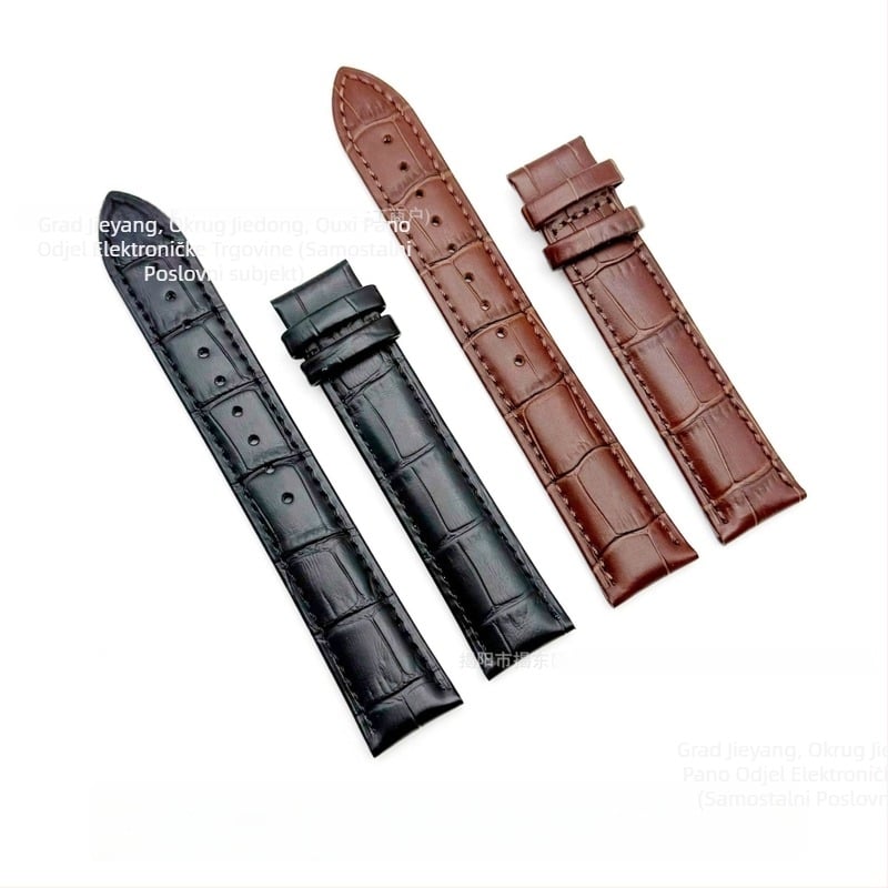 Paino kožna narukvica za sat, dvostrani prvi sloj kože s bambusovim uzorkom, uključuje pin kopču i leptir kopču