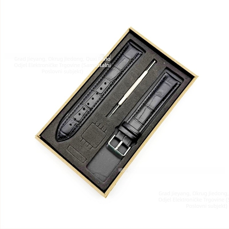 Paino kožna narukvica za sat, dvostrani prvi sloj kože s bambusovim uzorkom, uključuje pin kopču i leptir kopču