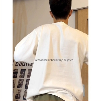 Majica s labavim krojem, dugi rukav, okrugli izrez, 96% pamuka, karikatura print (jesen)